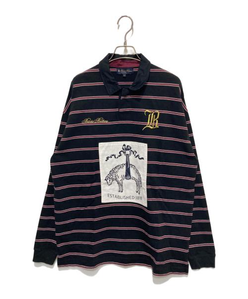 BROOKS BROTHERS（ブルックスブラザーズ）BROOKS BROTHERS (ブルックスブラザーズ) biotope (ビオトープ) 別注ボーダーラガーシャツ ブラック サイズ:Ｍの古着・服飾アイテム