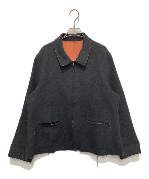 bukht（ブフト）bukht (ブフト) リバーシバルウールジャケット グレー×オレンジ サイズ:3の古着・服飾アイテム