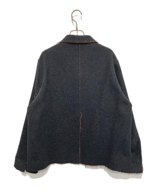 bukht（ブフト）bukht (ブフト) リバーシバルウールジャケット グレー×オレンジ サイズ:3の古着・服飾アイテム