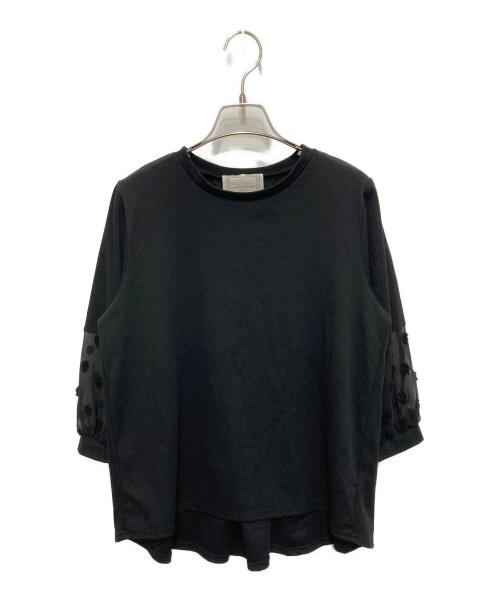 BEARDSLEY（ビアズリー）BEARDSLEY (ビアズリー) ポイントシアーカットソー ブラック サイズ:FREEの古着・服飾アイテム