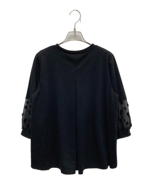 BEARDSLEY（ビアズリー）BEARDSLEY (ビアズリー) ポイントシアーカットソー ブラック サイズ:FREEの古着・服飾アイテム