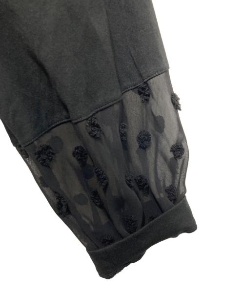 BEARDSLEY（ビアズリー）BEARDSLEY (ビアズリー) ポイントシアーカットソー ブラック サイズ:FREEの古着・服飾アイテム