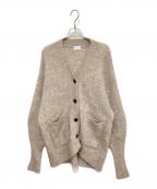green label relaxingグリーンレーベルリラクシング）の古着「すっきりアルパカシャギー Vネックカーディガン」｜ベージュ