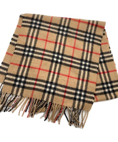 BURBERRY LONDON（バーバリーロンドン）BURBERRY LONDON (バーバリーロンドン) カシミヤノバチェックストール ベージュ サイズ:なしの古着・服飾アイテム