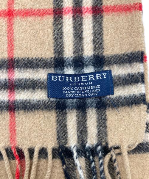 BURBERRY LONDON（バーバリーロンドン）BURBERRY LONDON (バーバリーロンドン) カシミヤノバチェックストール ベージュ サイズ:なしの古着・服飾アイテム