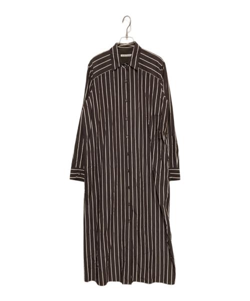 R'IAM PLAGE（リアム プラージュ）R'IAM PLAGE (リアム プラージュ) ストライプワンピース ブラウン サイズ:Lの古着・服飾アイテム