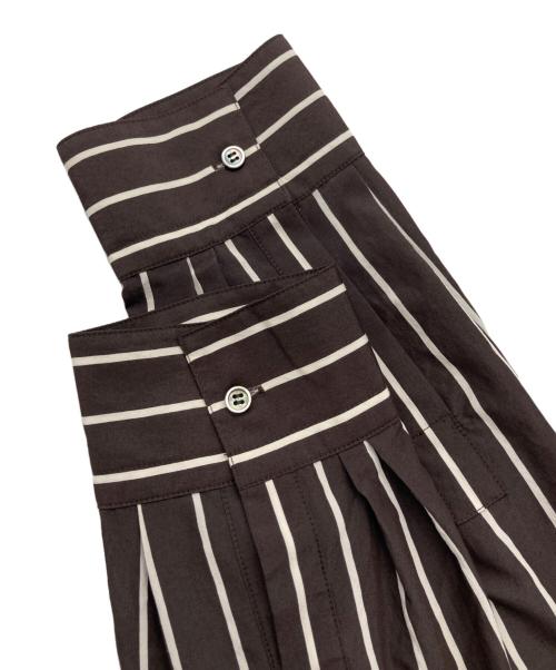 R'IAM PLAGE（リアム プラージュ）R'IAM PLAGE (リアム プラージュ) ストライプワンピース ブラウン サイズ:Lの古着・服飾アイテム