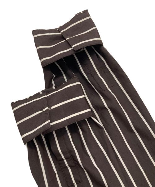 R'IAM PLAGE（リアム プラージュ）R'IAM PLAGE (リアム プラージュ) ストライプワンピース ブラウン サイズ:Lの古着・服飾アイテム