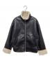 OPAQUE.CLIP（オペークドットクリップ）の古着「フェイクムートンブルゾン」｜ブラック×アイボリー