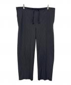 ASTRAETアストラット）の古着「ストライプ イージー ワイドテーパードパンツ」｜ブラック