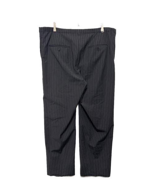 ASTRAET（アストラット）ASTRAET (アストラット) ストライプ イージー ワイドテーパードパンツ ブラック サイズ:1の古着・服飾アイテム