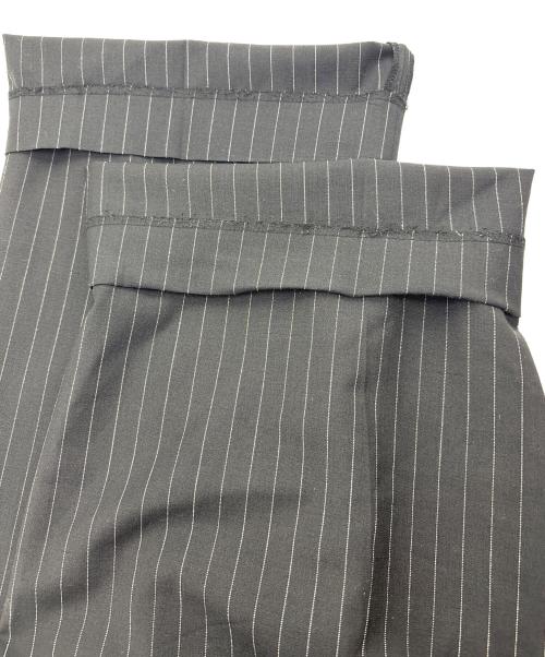 ASTRAET（アストラット）ASTRAET (アストラット) ストライプ イージー ワイドテーパードパンツ ブラック サイズ:1の古着・服飾アイテム