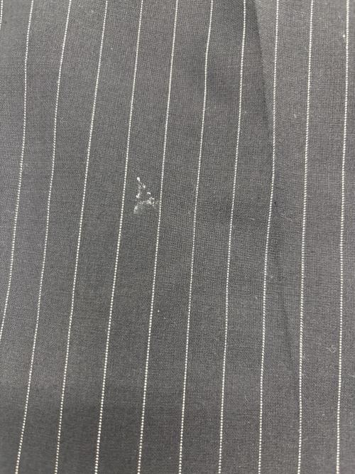 ASTRAET（アストラット）ASTRAET (アストラット) ストライプ イージー ワイドテーパードパンツ ブラック サイズ:1の古着・服飾アイテム