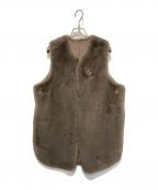 CAPRICIEUX LE'MAGEカプリシューレマージュ）の古着「Fファーベスト」｜ベージュ