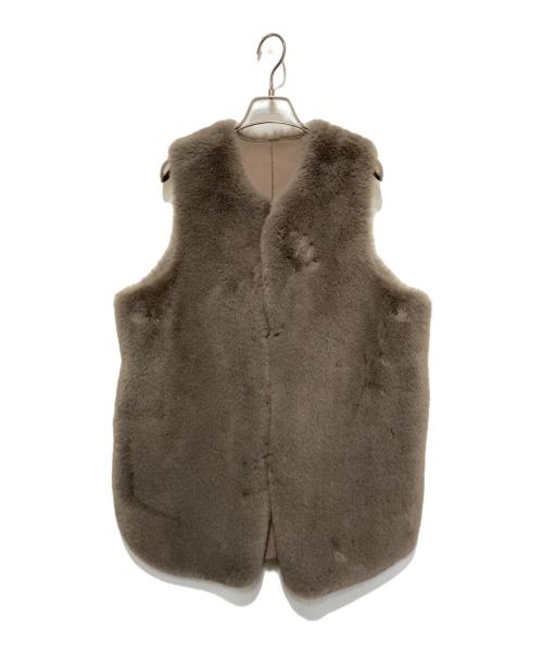 CAPRICIEUX LE'MAGE（カプリシューレマージュ）CAPRICIEUX LE'MAGE (カプリシューレマージュ) Fファーベスト ベージュ サイズ:FREEの古着・服飾アイテム