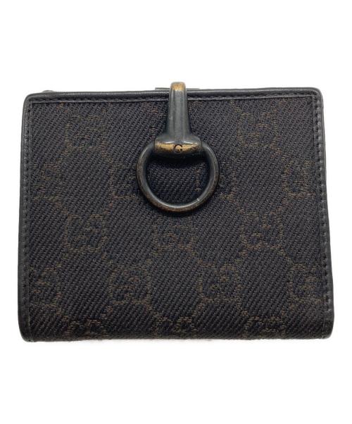 GUCCI（グッチ）GUCCI (グッチ) ボースビットコンパクトウォレット ブラウンの古着・服飾アイテム