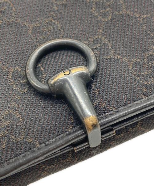 GUCCI（グッチ）GUCCI (グッチ) ボースビットコンパクトウォレット ブラウンの古着・服飾アイテム