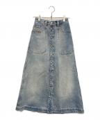 DIESELディーゼル）の古着「デニムロングスカート」｜ブルー