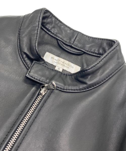 BEAUTY&YOUTH UNITED ARROWS（ビューティーアンドユースユナイテッドアローズ）BEAUTY&YOUTH UNITED ARROWS (ビューティーアンドユースユナイテッドアローズ) シープ シングルライダース ブラック サイズ:Ｓの古着・服飾アイテム