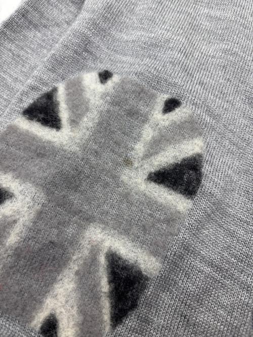 FRED PERRY（フレッドペリー）FRED PERRY (フレッドペリー) ユニオンジャックエルボーパッチカーディガン グレー サイズ:Ｍの古着・服飾アイテム