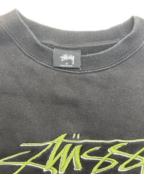 stussy（ステューシー）stussy (ステューシー) スムースストックアップリケスウェット ブラック サイズ:Ｓの古着・服飾アイテム