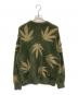 HUF (ハフ) プラントライフ クルーセーター グリーン×ブラウン サイズ:S：8000円