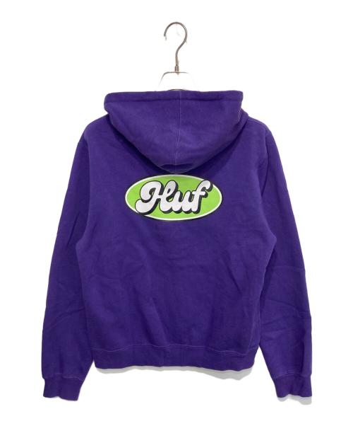 HUF（ハフ）HUF (ハフ) ジップパーカー パープル サイズ:Mの古着・服飾アイテム