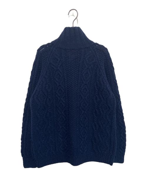 WOOLRICH（ウールリッチ）WOOLRICH (ウールリッチ) アランジップアップニットカーディガン ネイビー サイズ:Ｍの古着・服飾アイテム