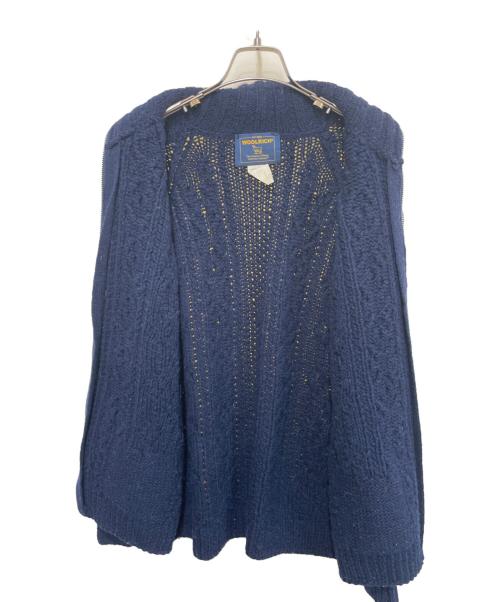 WOOLRICH（ウールリッチ）WOOLRICH (ウールリッチ) アランジップアップニットカーディガン ネイビー サイズ:Ｍの古着・服飾アイテム