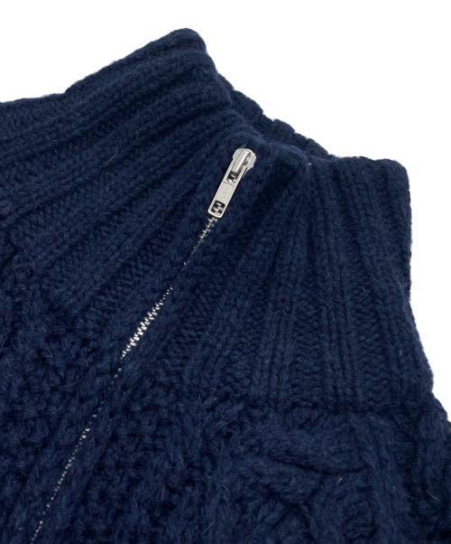 WOOLRICH（ウールリッチ）WOOLRICH (ウールリッチ) アランジップアップニットカーディガン ネイビー サイズ:Ｍの古着・服飾アイテム