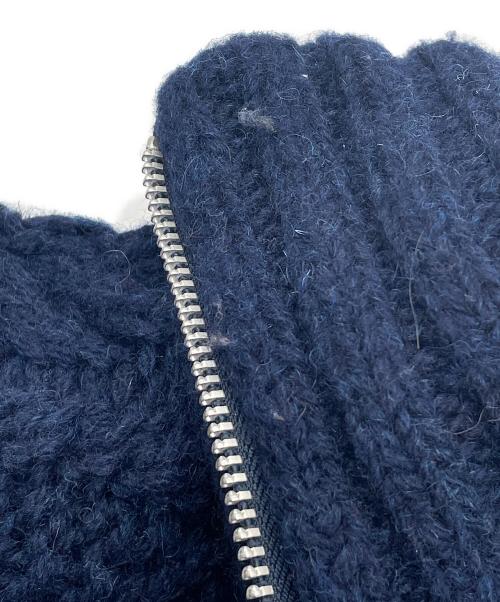 WOOLRICH（ウールリッチ）WOOLRICH (ウールリッチ) アランジップアップニットカーディガン ネイビー サイズ:Ｍの古着・服飾アイテム