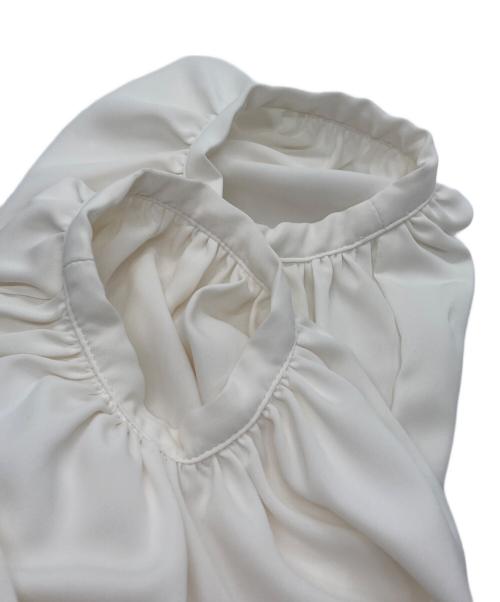 TORRAZZO DONNA（トラッゾドンナ）TORRAZZO DONNA (トラッゾドンナ) ダンボールニット×ブラウス ワンピース ブラック×ホワイト サイズ:FREEの古着・服飾アイテム