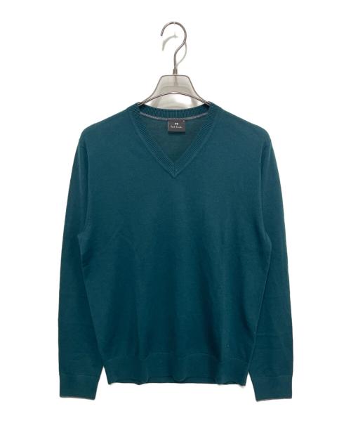 PS Paul Smith（ＰＳポールスミス）PS Paul Smith (ＰＳポールスミス) メリノウールニット グリーン サイズ:Ｍの古着・服飾アイテム