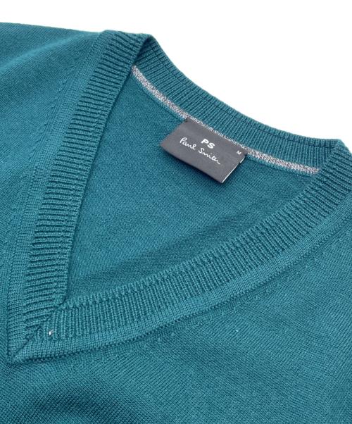 PS Paul Smith（ＰＳポールスミス）PS Paul Smith (ＰＳポールスミス) メリノウールニット グリーン サイズ:Ｍの古着・服飾アイテム