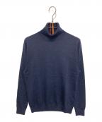 PAUL SMITHポールスミス）の古着「マルチストライプ ニット」｜ネイビー