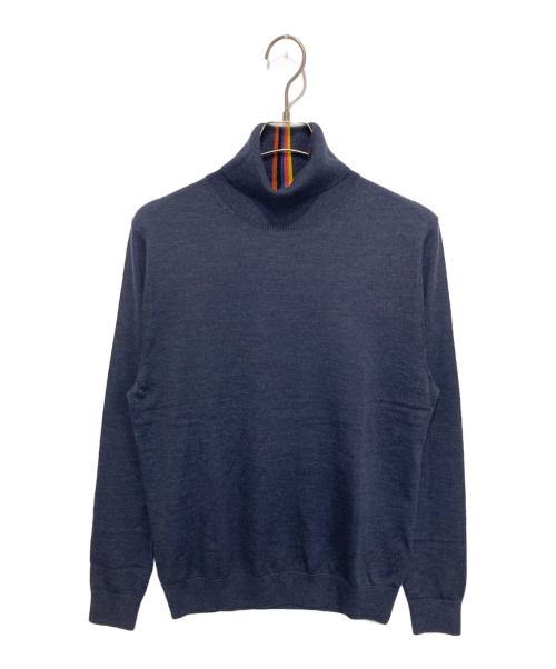 PAUL SMITH（ポールスミス）Paul Smith (ポールスミス) マルチストライプ ニット ネイビー サイズ:Ｍの古着・服飾アイテム