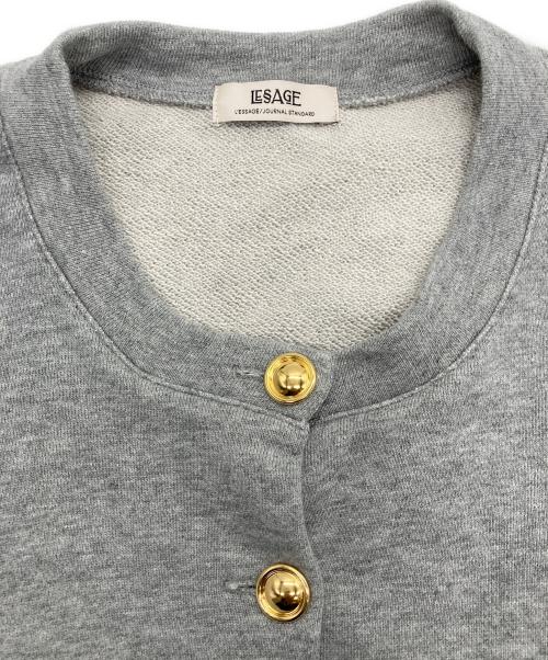 journal standard L'essage（ジャーナルスタンダード レサージュ）journal standard L'essage (ジャーナルスタンダード レサージュ) スウェットキンボタンカーディガン グレー サイズ:記載なしの古着・服飾アイテム