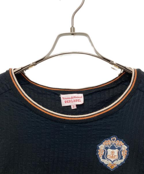 Vivienne Westwood RED LABEL（ヴィヴィアンウエストウッドレッドレーベル）Vivienne Westwood RED LABEL (ヴィヴィアンウエストウッドレッドレーベル) オーブワッペン付き半袖カットソー ブラック サイズ:2の古着・服飾アイテム