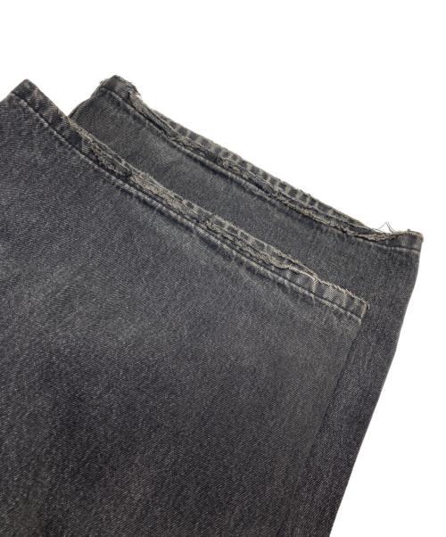 masonprince（メゾンプリンス）MASONPRINCE (メゾンプリンス) サイドベルトデニムパンツ ブラック サイズ:2の古着・服飾アイテム