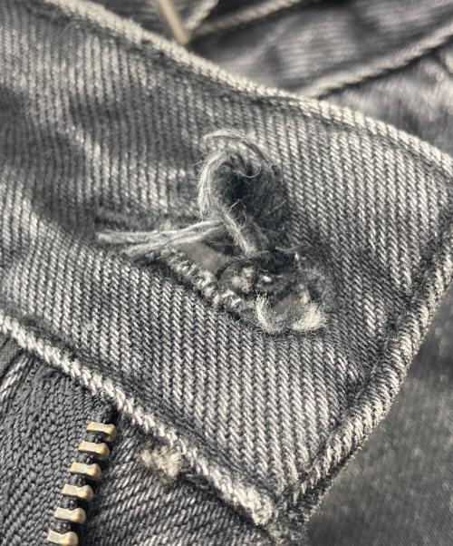 masonprince（メゾンプリンス）MASONPRINCE (メゾンプリンス) サイドベルトデニムパンツ ブラック サイズ:2の古着・服飾アイテム