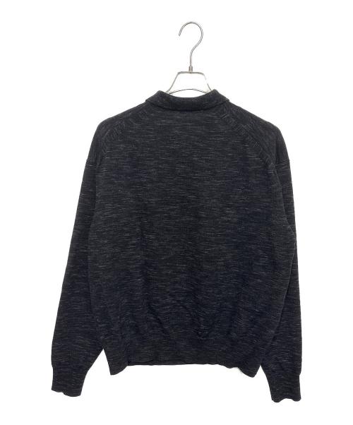 crepuscule（クレプスキュール）crepuscule (クレプスキュール) ハイゲージニットポロシャツ ブラック サイズ:1の古着・服飾アイテム