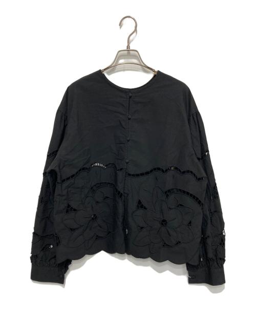 BEAUTY&YOUTH（ビューティーアンドユース）BEAUTY&YOUTH (ビューティーアンドユース) コットン エンブロイダリー シャツ -2WAY- ブラック サイズ:FREE 未使用品の古着・服飾アイテム