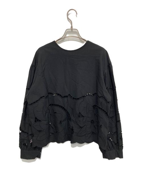 BEAUTY&YOUTH（ビューティーアンドユース）BEAUTY&YOUTH (ビューティーアンドユース) コットン エンブロイダリー シャツ -2WAY- ブラック サイズ:FREE 未使用品の古着・服飾アイテム