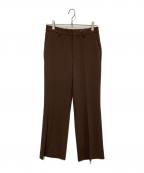 FRAMeWORKフレームワーク）の古着「セミフレアパンツ」｜ブラウン