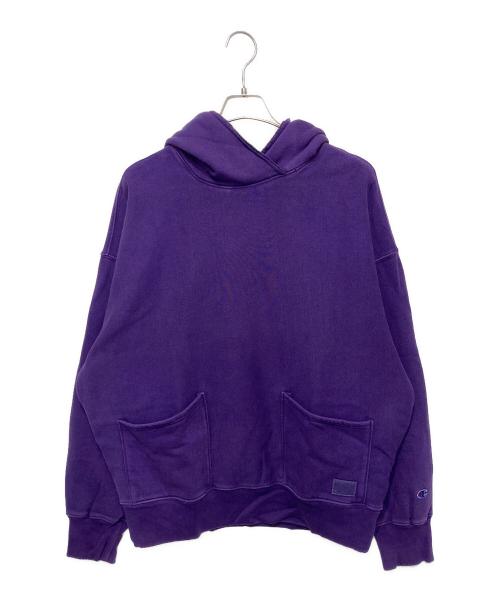 Champion REVERSE WEAVE（チャンピオン リバース ウィーブ）Champion REVERSE WEAVE (チャンピオン リバース ウィーブ) タイムカプセルフーデッドスウェットシャツ パープル サイズ:Ｍの古着・服飾アイテム