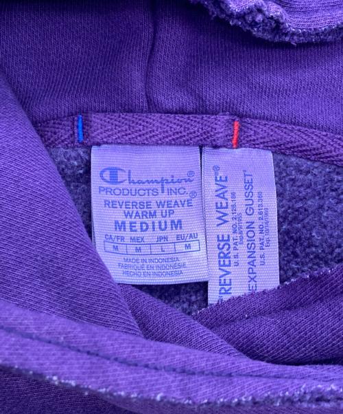 Champion REVERSE WEAVE（チャンピオン リバース ウィーブ）Champion REVERSE WEAVE (チャンピオン リバース ウィーブ) タイムカプセルフーデッドスウェットシャツ パープル サイズ:Ｍの古着・服飾アイテム