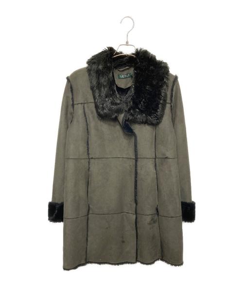 LAUREN RALPH LAUREN（ローレンラルフローレン）LAUREN RALPH LAUREN (ローレンラルフローレン) フェイクムートンコート オリーブ サイズ:Ｍの古着・服飾アイテム