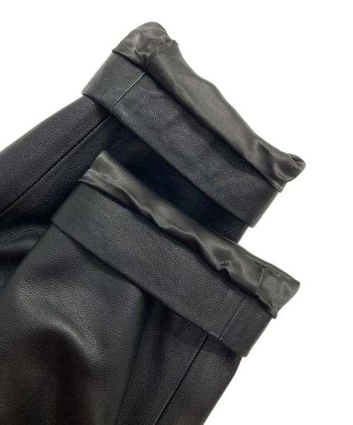 自由区（ジユウク）自由区 (ジユウク) ノーカラーラムレザージャケット ブラック サイズ:38の古着・服飾アイテム