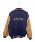GAME SPORTSWEAR (ゲームスポーツウェア) 90's袖レザースタジャン ネイビー×ブラウン サイズ:XL：8000円