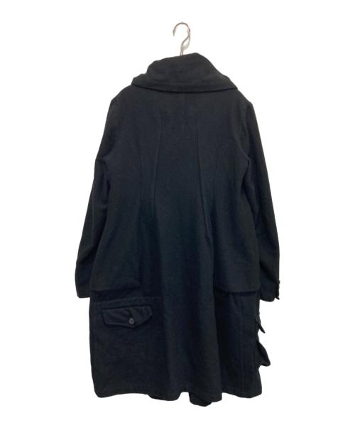BLACK COMME des GARCONS（ブラックコムデギャルソン）BLACK COMME des GARCONS (ブラックコムデギャルソン) ドッキングコート ブラック サイズ:Ｓの古着・服飾アイテム